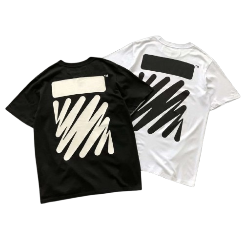 Off-White Wave Diag Slim T-Shirt – White/Black